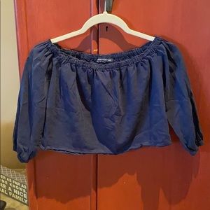Cropped off the shoulder long sleeve